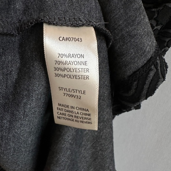 Max Studio Black Textured Bell Sleeve Top – Scoop Neck Stretch Blouse – Size L - Picture 4 of 10